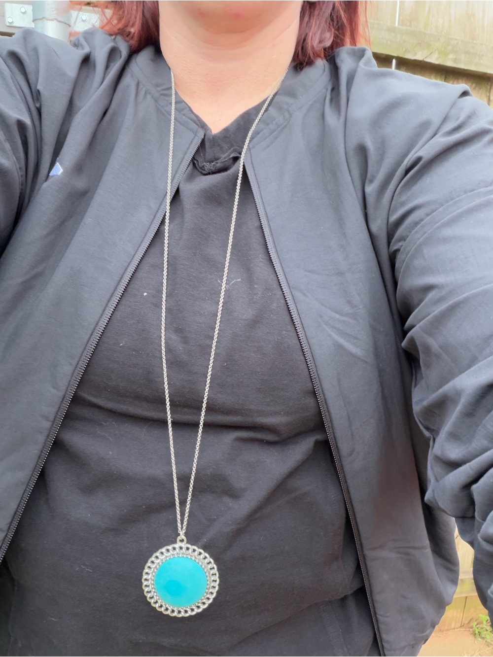 Paparazzi Silver Necklace with Turquoise Pendant
